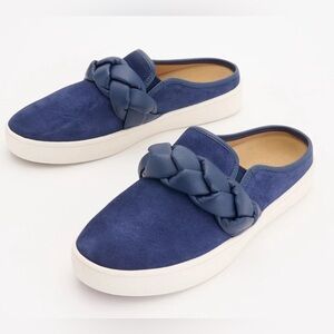 Revitalign Women’s Orthotic Blue Suede Mules, Barbados Hanna Size 12D